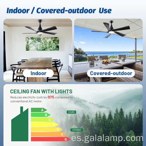 Luz de ventilador de techo de decoración de estilo nórdico